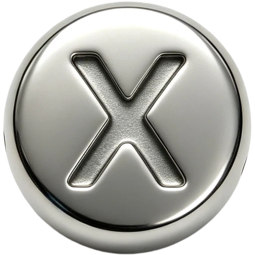 Silver Letter X Spacer