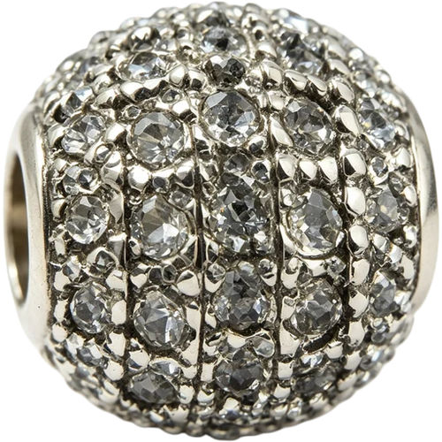 Silver Pave Barrel Spacer