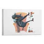 Cantankerous Cat Diva Landscape Framed Art Print