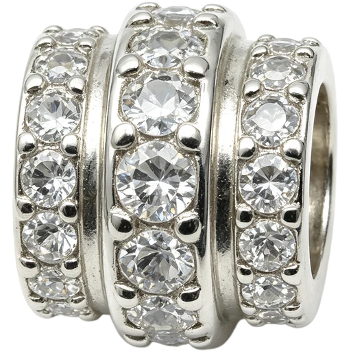 Triple Row Crystal Spacer