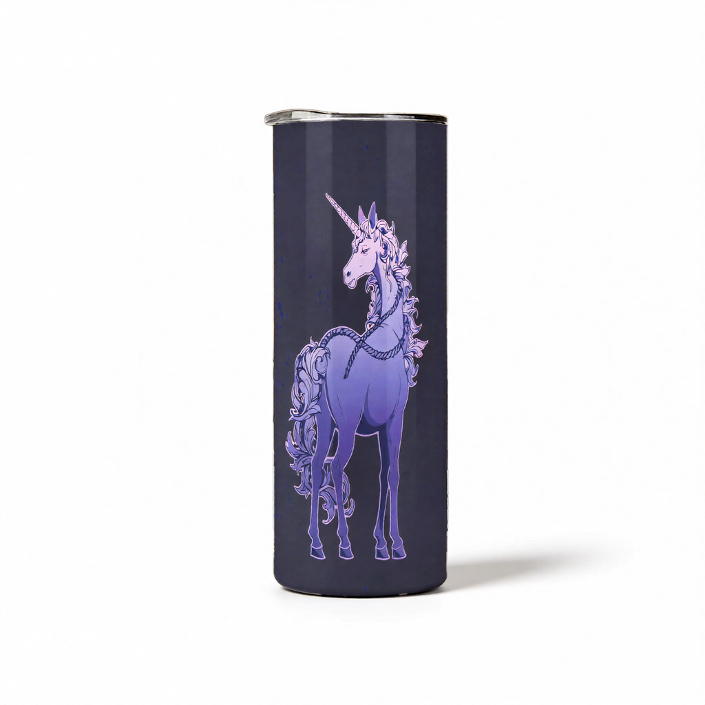 Violet Filigree Unicorn 20oz Tumbler
